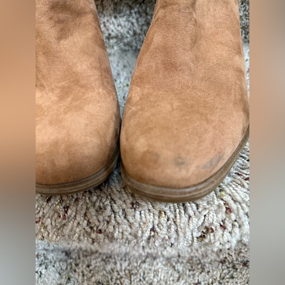 DR SCHOLL's Ride Away Camel Suede Chelsea Boots Square Toe Block Heel Size 7.0 M - Picture 14 of 15